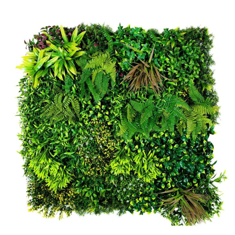 Gard viu artificial / paravan cu frunze imitatie gard viu, Exotic, verde, 100 x 100 cm