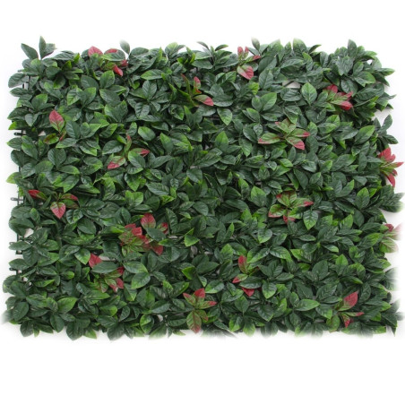 Gard viu artificial / paravan cu frunze imitatie gard viu, Photinia, verde, 100 x 100 cm