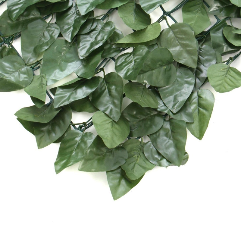 Gard viu artificial / paravan cu frunze imitatie gard viu, Tilia, verde, 300 x 100 cm