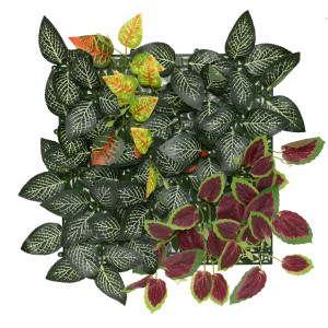 Gard viu artificial / paravan cu frunze imitatie gard viu, Versay, Codiaeum, verde, 33 x 33 cm