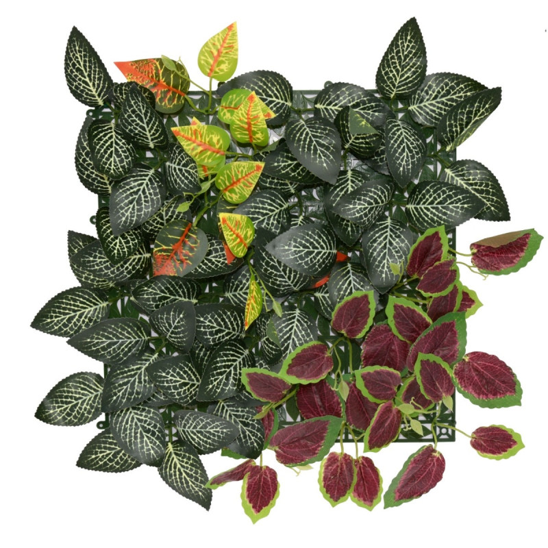 Gard viu artificial / paravan cu frunze imitatie gard viu, Versay, Codiaeum, verde, 33 x 33 cm