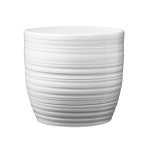 Ghiveci ceramic, interior, rotund, alb, 13 x 12 cm, Bergamo