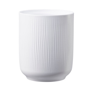 Ghiveci ceramic, interior, rotund, alb, 13 x 15 cm, Falun