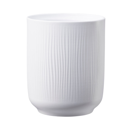 Ghiveci ceramic, interior, rotund, alb, 13 x 15 cm, Falun