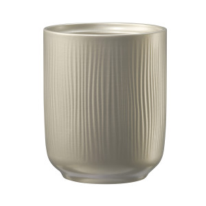 Ghiveci ceramic, interior, rotund, bej metalic, 13 x 15 cm, Falun