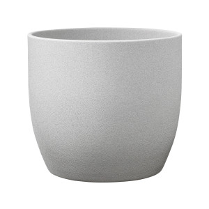 Ghiveci ceramic, interior, rotund, gri stone, 13 x 12 cm, Basel