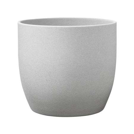 Ghiveci ceramic, interior, rotund, gri stone, 13 x 12 cm, Basel