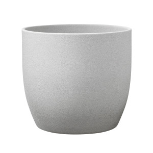 Ghiveci ceramic, interior, rotund, gri stone, 14 x 13 cm, Basel