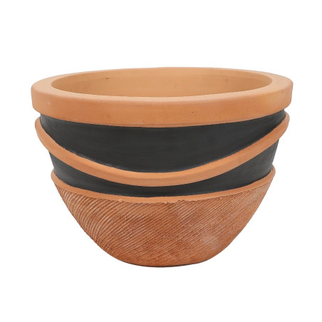 Ghiveci ceramic, interior, rotund, maro, 38 x 26 cm, TC12.016.48.3