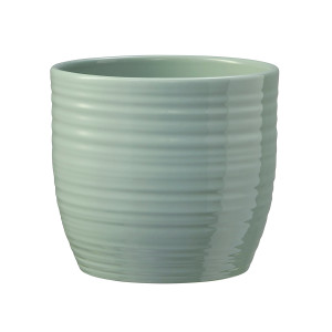 Ghiveci ceramic, interior, rotund, verde, 13 x 12 cm, Bergamo