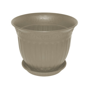 Ghiveci din plastic Calla, cu farfurie, nisip, D 25 cm