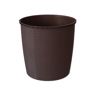 Ghiveci din plastic, Critex, simplu, maro, D 40 cm