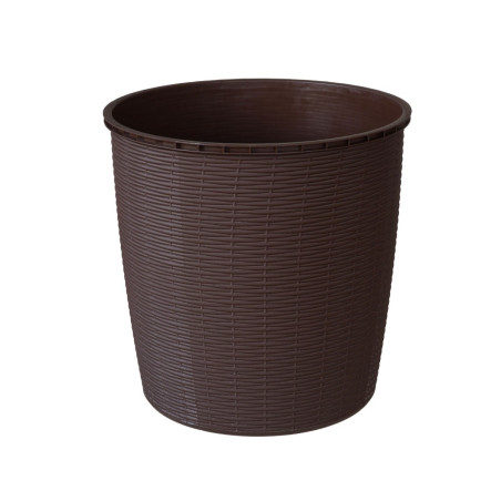 Ghiveci din plastic, Critex, simplu, maro, D 40 cm