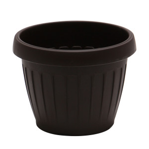 Ghiveci din plastic Dalia, maro, D 20 cm