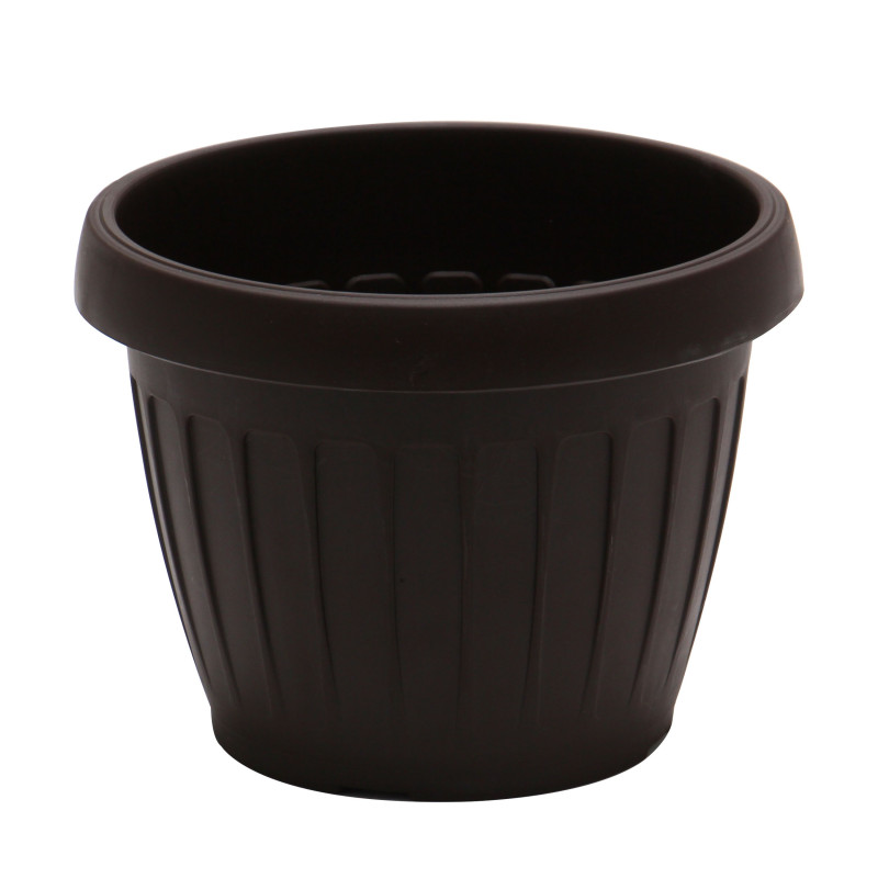 Ghiveci din plastic Dalia, maro, D 20 cm