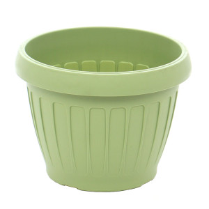 Ghiveci din plastic Dalia, verde olive, D 23 cm