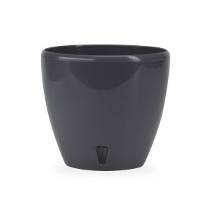 Ghiveci din plastic Deco, cu auto-udare, antracit, D 14 cm