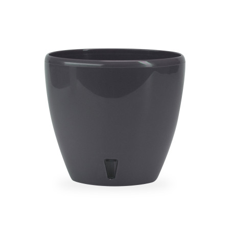 Ghiveci din plastic Deco, cu auto-udare, antracit, D 14 cm