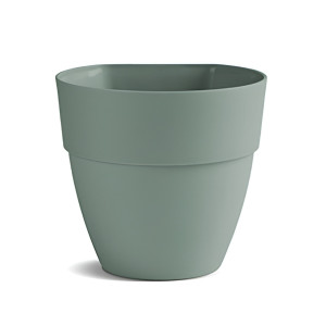 Ghiveci din plastic Gardena, pentru balustrada, interior / exterior, rotund, verde olive, 15 x 13.5 cm