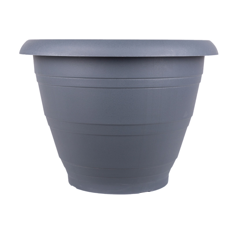 Ghiveci din plastic Lyra, antracit, D 35 cm
