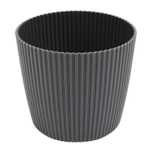Ghiveci din plastic Milly, gri carbon, D 17 cm