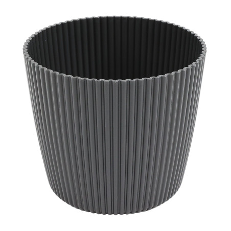 Ghiveci din plastic Milly, gri carbon, D 20 cm