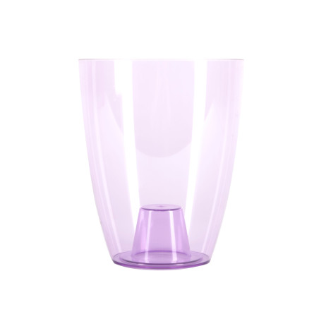Ghiveci din plastic Miltonia crystal, pentru orhidee, lavanda, D 13.3 cm