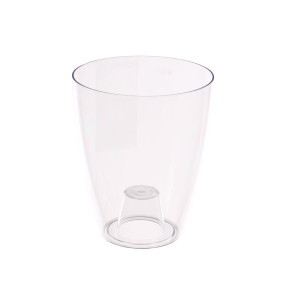 Ghiveci din plastic Miltonia Crystal, pentru orhidee, transparent, D 13.3 cm