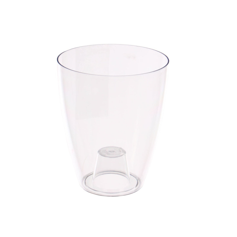 Ghiveci din plastic Miltonia Crystal, pentru orhidee, transparent, D 13.3 cm