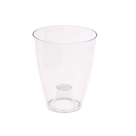 Ghiveci din plastic Miltonia Crystal, pentru orhidee, transparent, D 13.3 cm