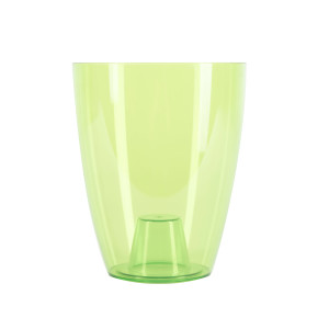 Ghiveci din plastic Miltonia crystal, pentru orhidee, verde, D 13.3 cm