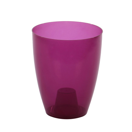 Ghiveci din plastic Miltonia, pentru orhidee, ametist transparent, D 13.3 cm