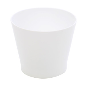 Ghiveci din plastic Zinnia, alb D 16 cm