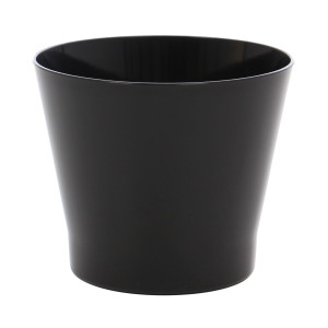 Ghiveci din plastic Zinnia, negru D 11.5 cm