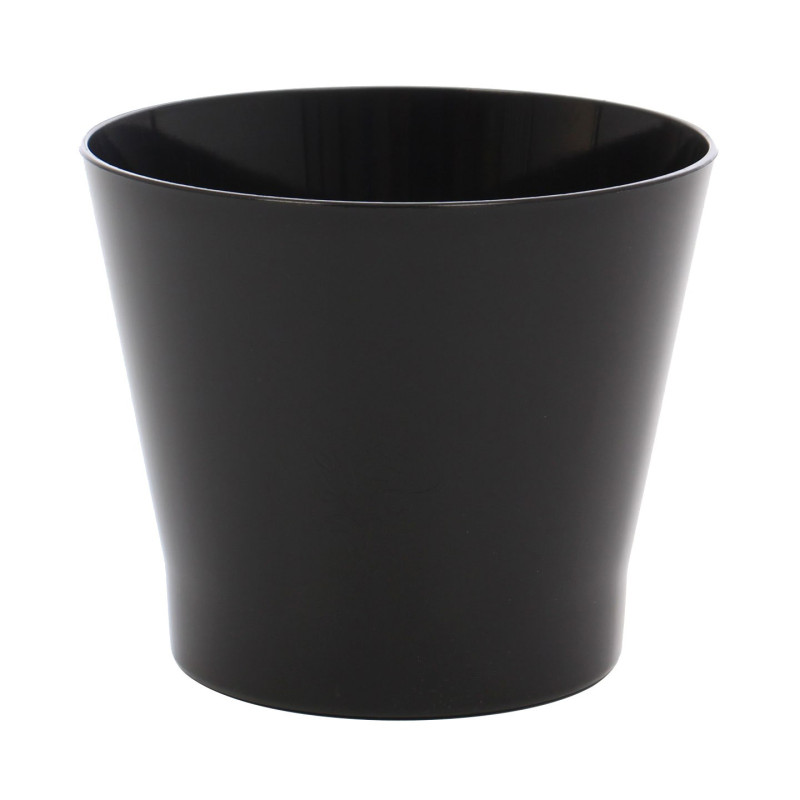 Ghiveci din plastic Zinnia, negru D 11.5 cm