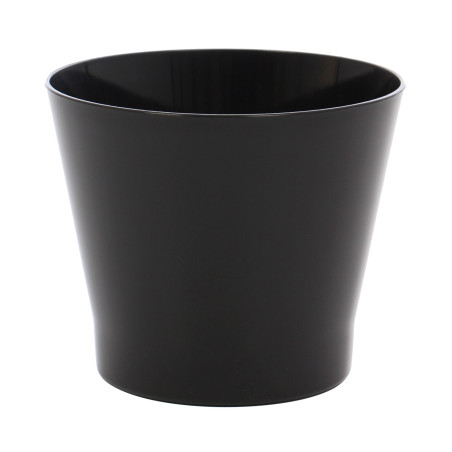 Ghiveci din plastic Zinnia, negru D 11.5 cm