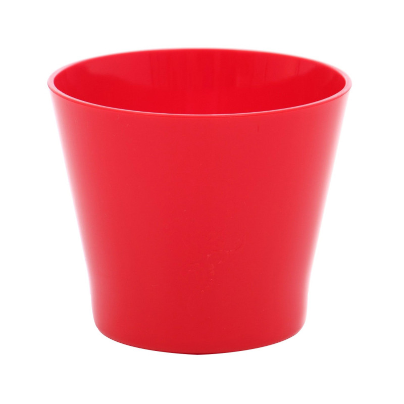 Ghiveci din plastic Zinnia, rosu D 16 cm