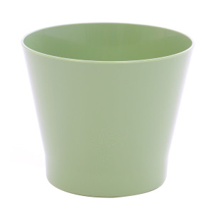 Ghiveci din plastic Zinnia, verde D 9.5 cm