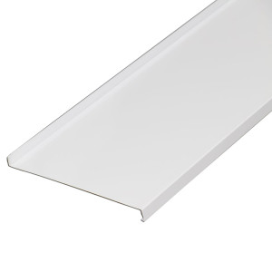 Glaf aluminiu exterior pentru ferestre, alb, RAL 9016, 17.5 x 300 x 0.13 cm
