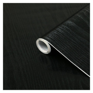 Autocolant lemn pentru mobila, furnir negru, D-c-Fix 5180-200, 0.9 m