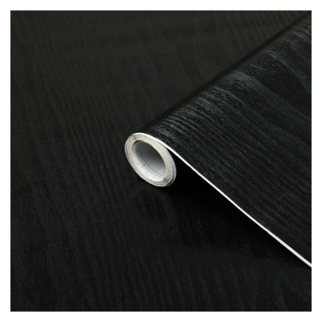 Autocolant lemn pentru mobila, furnir negru, D-c-Fix 5180-200, 0.9 m