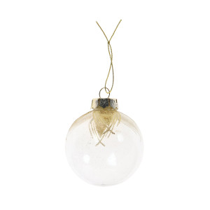 Glob decorativ de Craciun, transparent, D 8 cm, D372311