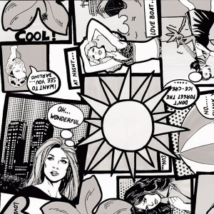 Autocolant pentru camera copii Gekkofix Comic 11942, alb + negru, 0.675 m