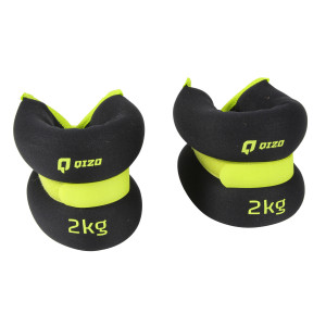 Greutati pentru incheieturi si glezne Qizo, neopren, 2 kg, set 2 buc