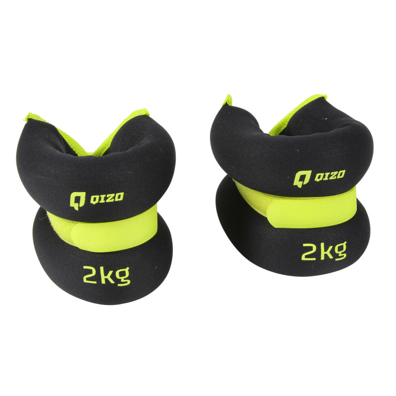 Greutati pentru incheieturi si glezne Qizo, neopren, 2 kg, set 2 buc