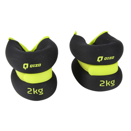 Greutati pentru incheieturi si glezne Qizo, neopren, 2 kg, set 2 buc