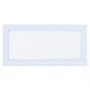 Grila semineu MK10B, metalica, alba, 260 x110 mm