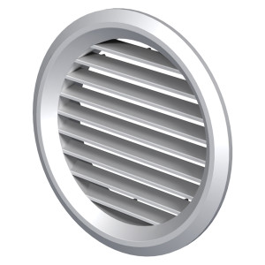 Grila ventilatie Vents MV125 BVS, rotunda, plastic, D 125 mm