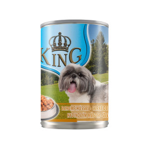 Hrana umeda caini, King Dog, conserva 415 g, toate taliile, adult, carne de pui