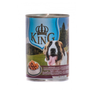 Hrana umeda caini, King Dog, conserva 415 g, toate taliile, adult, carne de vita
